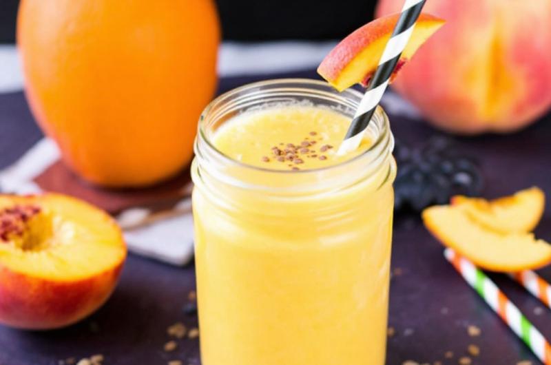 Orange Peach Halloween Smoothie