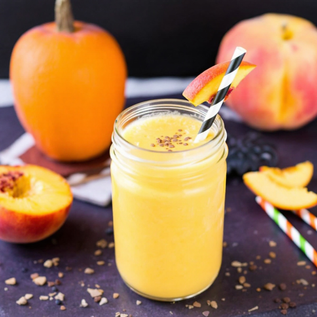 Orange Peach Halloween Smoothie