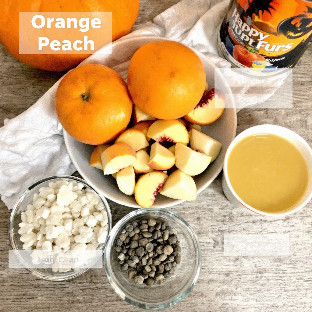 Orange Peach Halloween Smoothie Ingredients