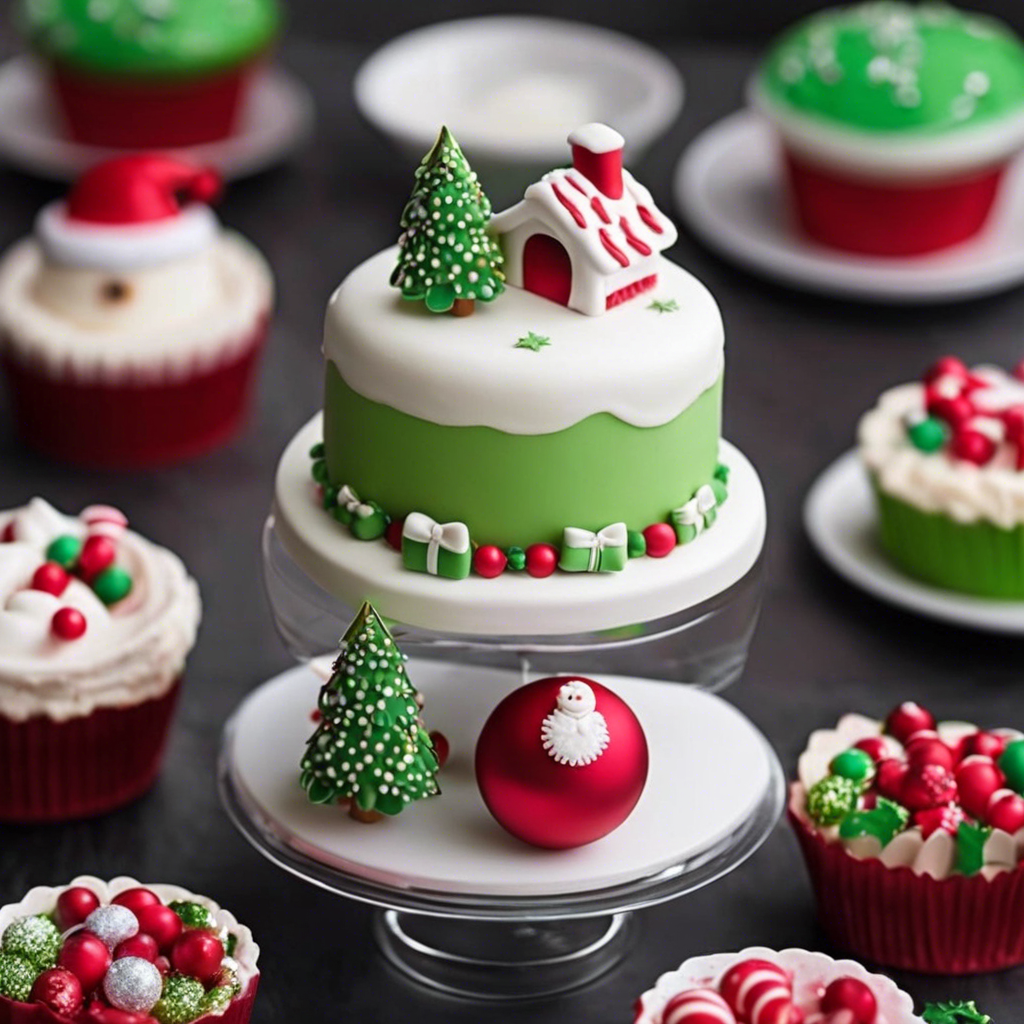 Christmas cake decor